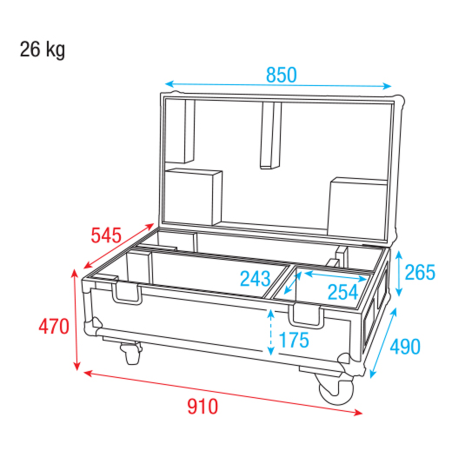 Flight cases éclairage - Showtec - Case pour Followspot 120 W