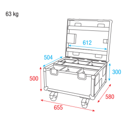 	Mobiliers lumineux - Showtec - Charger Case pour 6x...