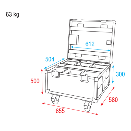 Mobiliers lumineux - Showtec - Charger Case pour 6x...
