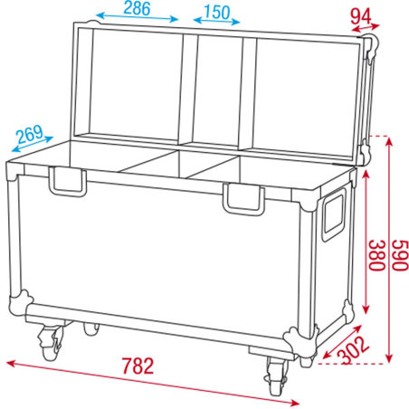 Flight cases éclairage - Showtec - Flight Case pour 2 x...