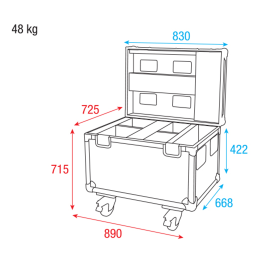 	Flight cases éclairage - Showtec - Flight Case pour 4 x...