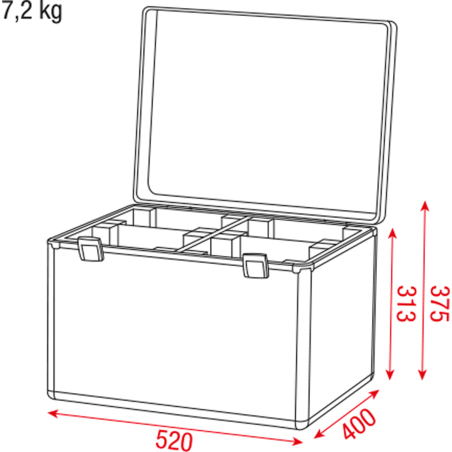 Flight cases éclairage - Showtec - Flight Case pour 4x Kanjo