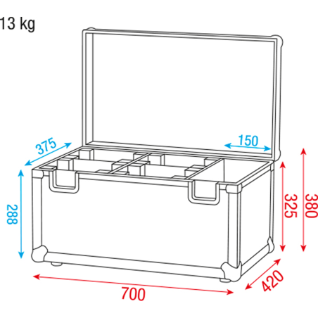 Flight cases éclairage - Showtec - Flight Case pour 4x Kanjo