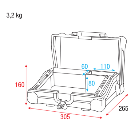 Flight cases éclairage - Showtec - Flight Case pour ColorCue 1