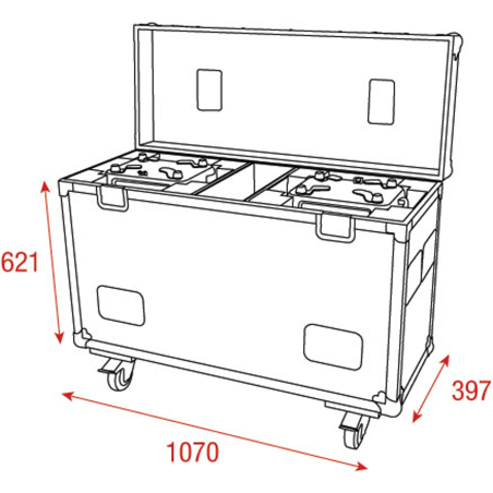 Flight cases éclairage - Showtec - Flightcase pour 2...