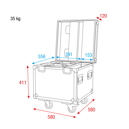Flight cases éclairage - Showtec - Flightcase pour 2 Xpression...