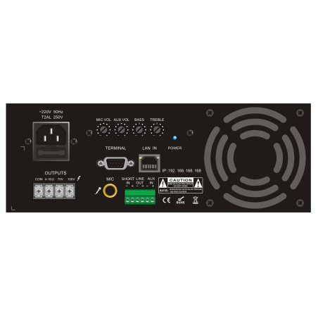 Ampli ligne 100V - Rondson - AM 60 IP-WP
