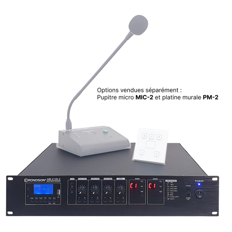 Ampli ligne 100V - Rondson - AM-2120-2