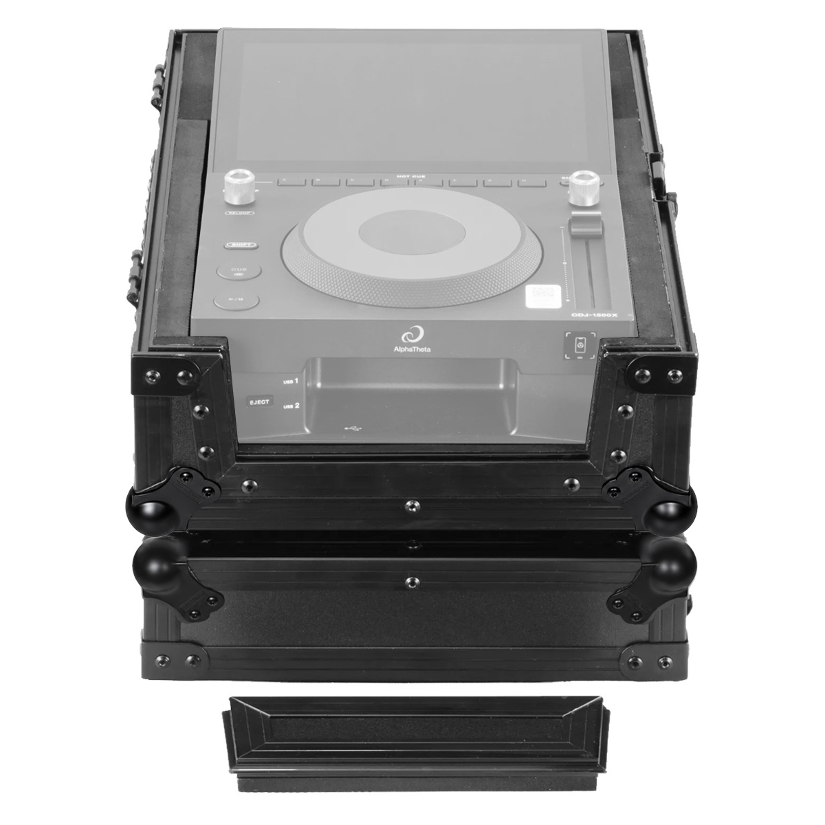 Flight cases platines DJ - Power Acoustics - Flight cases - FCD 1500X BL (Noir)