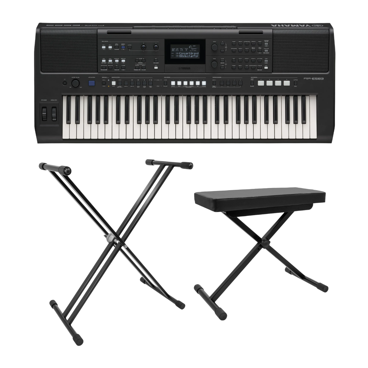 Packs Claviers et Synthé - Yamaha - Pack PSR-E583 + KS 3 + ST-1