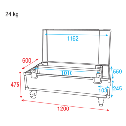 	Flight cases éclairage - Showtec - Flightcase pour 4 Phantom...