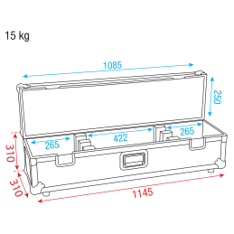 	Flight cases éclairage - Showgear - Case pour LED Bar