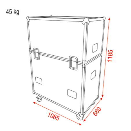 Accessoires de transport pour praticables de scènes - Showgear - Case pour 6x Mammoth Stage...