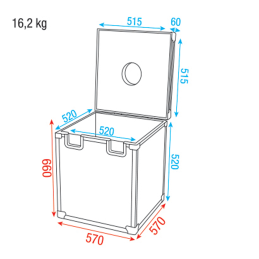 	Flight cases éclairage - Showgear - Case pour boule à facettes...
