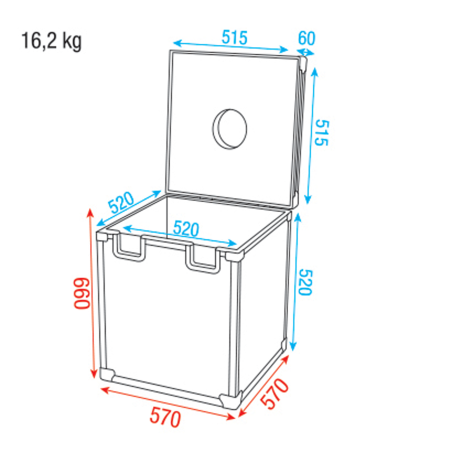 Flight cases éclairage - Showgear - Case pour boule à facettes...