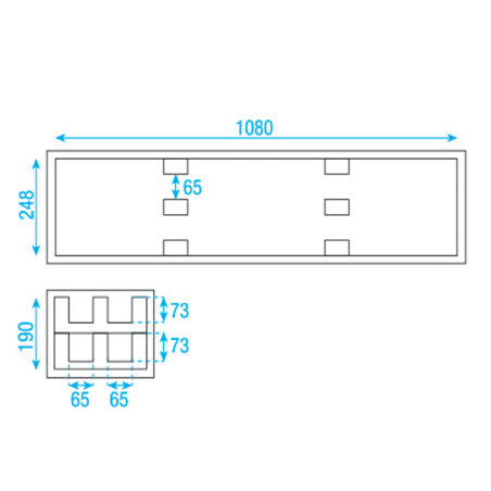 Flight cases éclairage - Showgear - Case pour 4x LED Bar