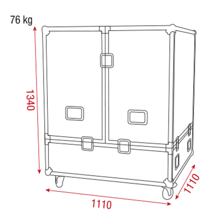 Flight cases éclairage - Showgear - Case pour boule à facettes...