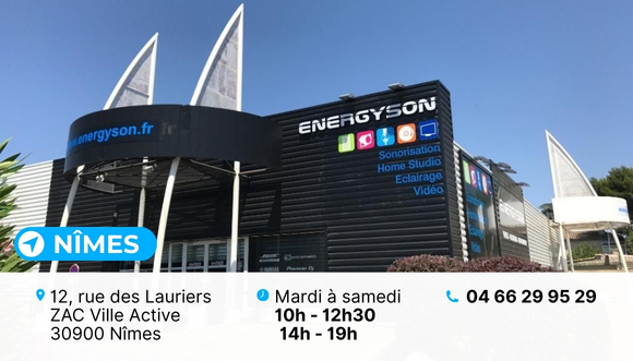 Magasin Energyson Nîmes – Sonorisation, éclairage et DJ