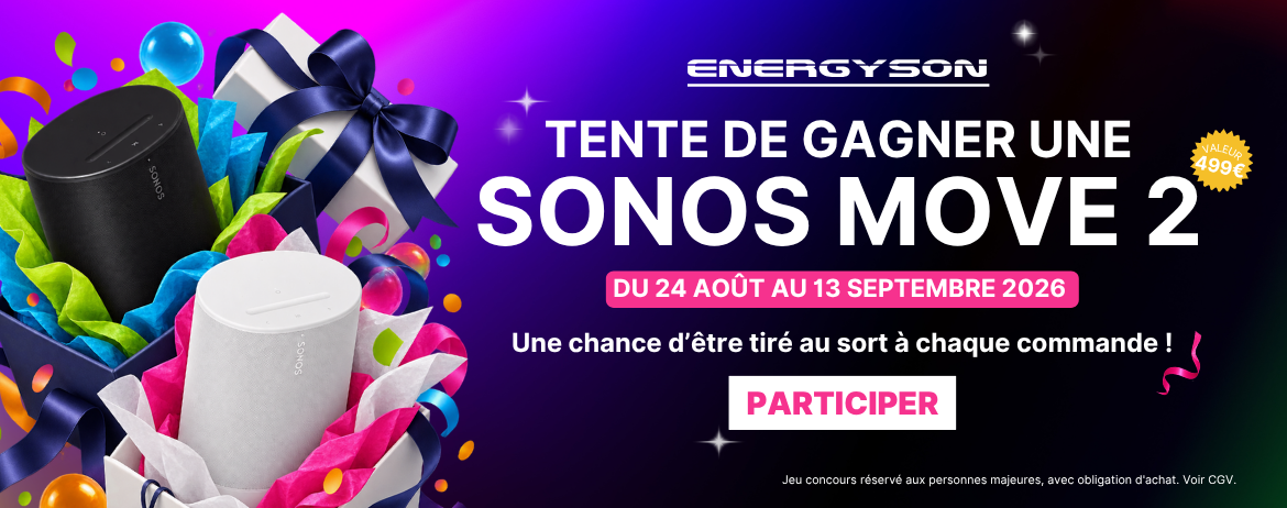 Jeu concours Energyson - Tirage au sort pour gagner Sonos Move 2 valeur 499 € pour tout achat du 24 août au 13 septembre 2026