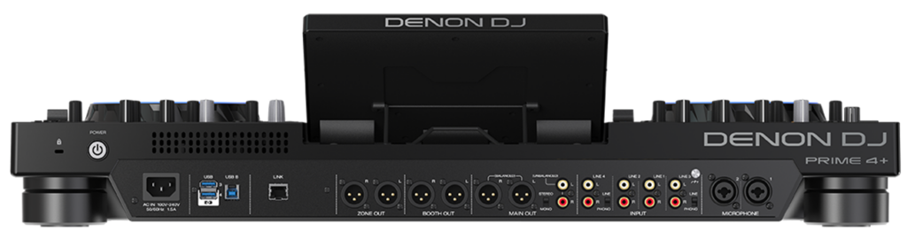 DENON DJ Prime 4+ entrées et sorties contrôleur dj autonome ultime