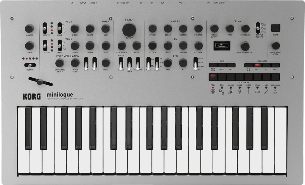 Korg Minilogue - Synthétiseur analogique polyphonique avec un design vintage