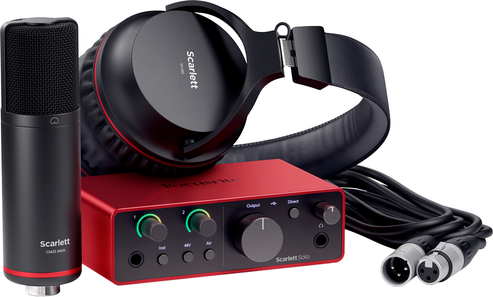 Focusrite Scarlett 4 Solo Studio : votre pack Home Studio professionnel et complet