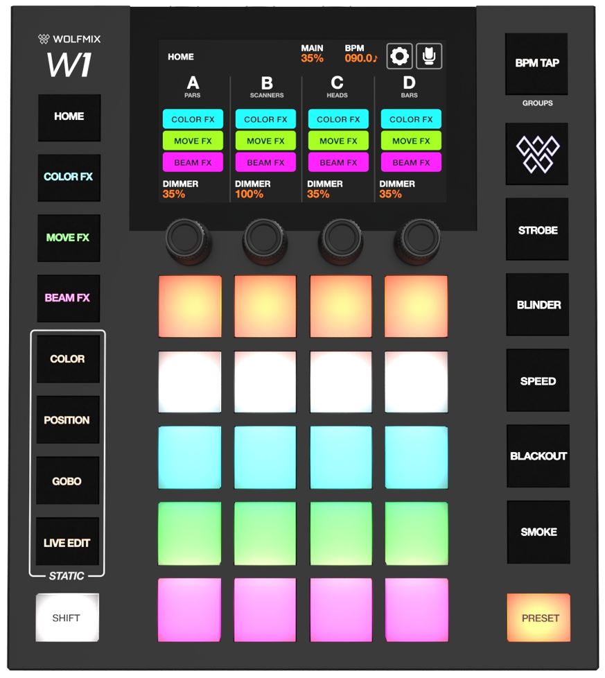 WOLFMIX W1 MK2 nouveau Contrôleur DMX autonome