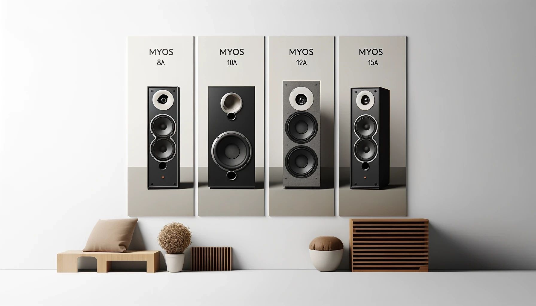 Enceintes actives Audiophony Myos 8A, 10A, 12A et 18A guide d'achat, test, avis, prix, et comparatif
