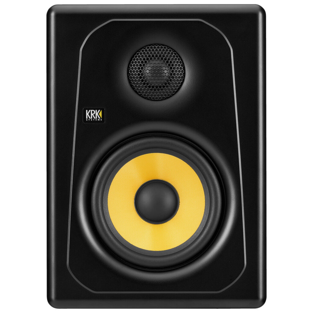 Enceinte de monitoring KRK KREATE 5 - Haut-parleur 5 pouces avec woofer jaune emblématique, à partir de 159 €, pour home studio.