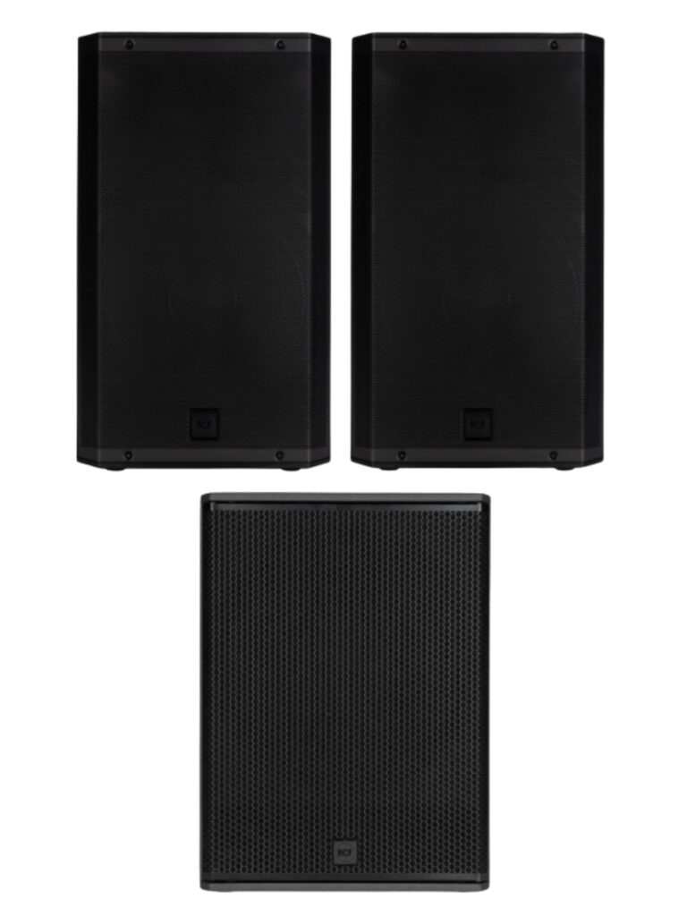 Sonoriser une salle de 100 m² les bons repères PACK RCF 2 x ART 915-A + SUB 18-AS