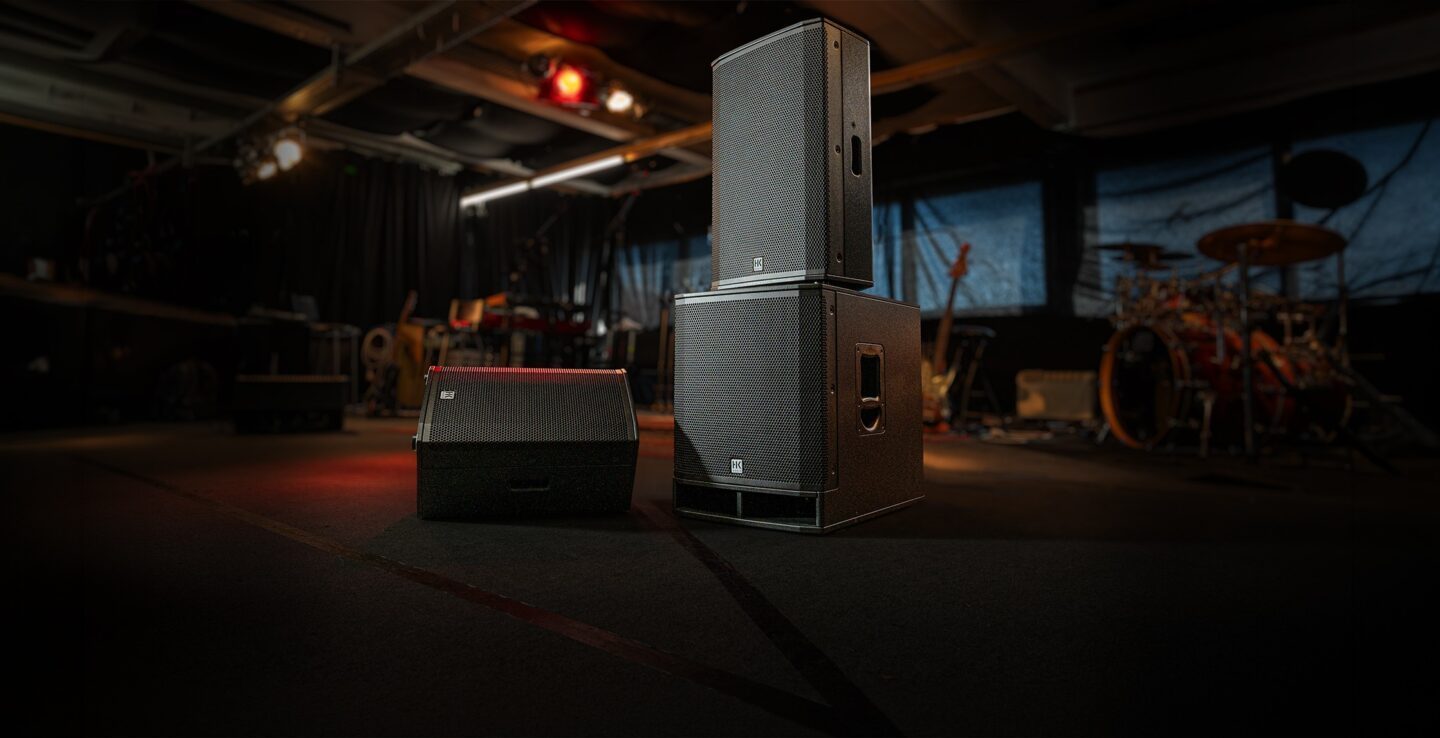 Enceintes HK Audio LUNAR et PORTABLE SUB en configuration live